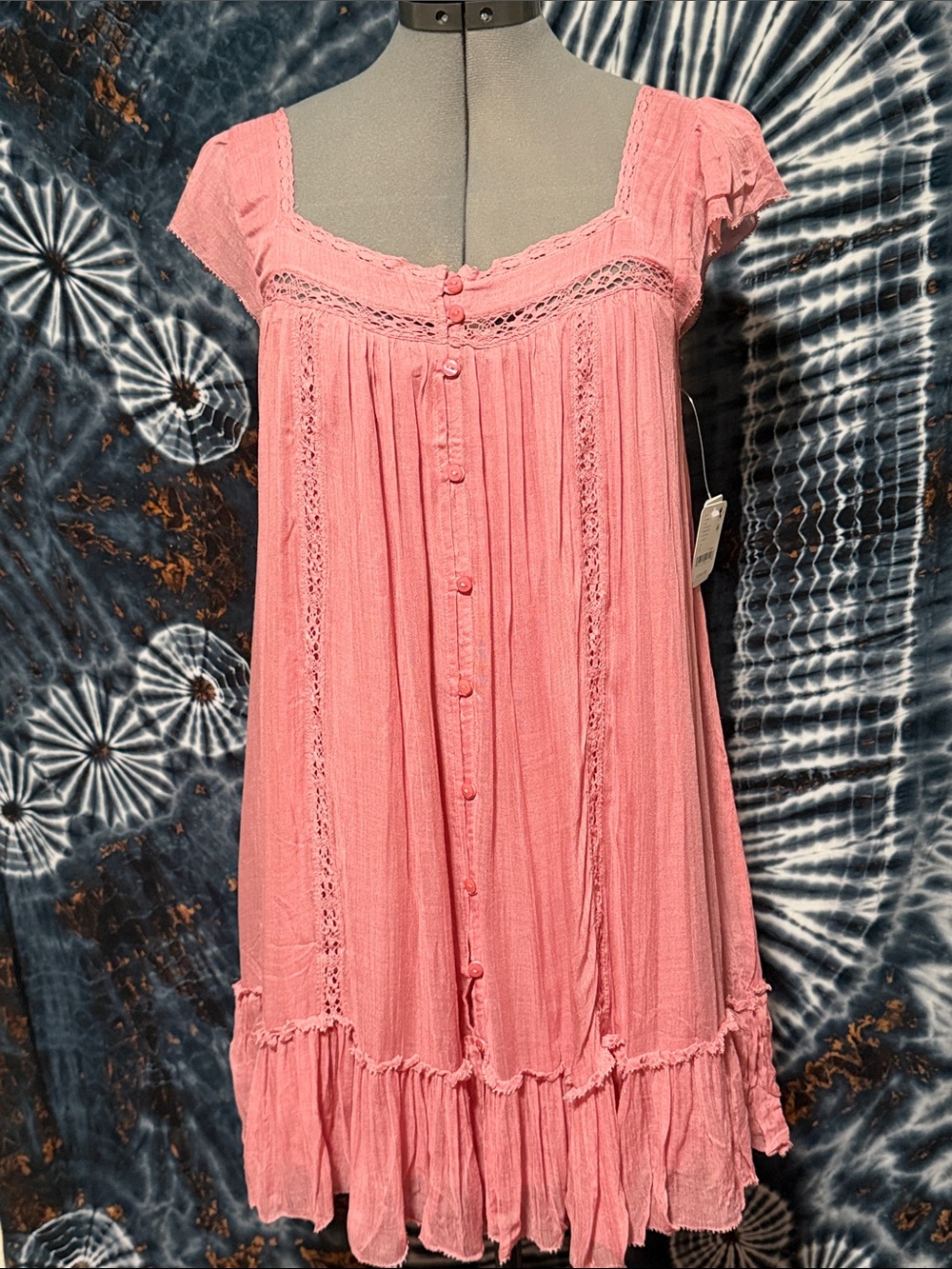 Free People Olivia Button-Front Mini Dress